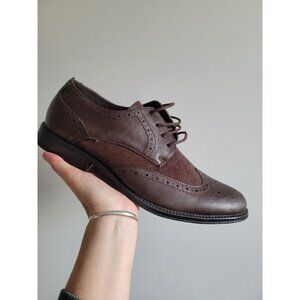 Alpine Swiss ALEC Mens Brown Shoes 12 Tie Oxford Dress Casual Business Wingtips